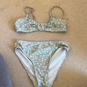 cute floral green swimsuit